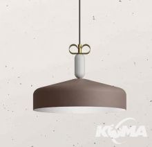 Bon_tona lampa wisząca 1x15W led E27 mosiądz naturalny - matowy brąz